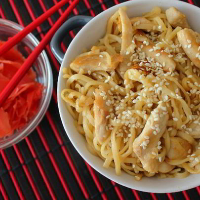 Яичная лапша с терияки