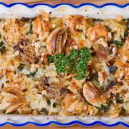 Рецепт Запеченых ньокков с копченым окороком и цукини под сырным соусом