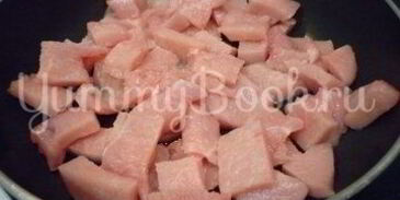 легкое жаркое с тыквой и индейкой