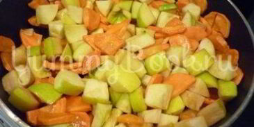 легкое жаркое с тыквой и индейкой