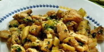 жаркое из баклажанов и курицы