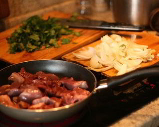 Жаркое из бараньего сердца