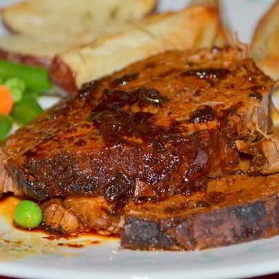 Жаркое из говядины на кофе