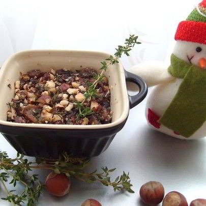 Жаркое из грибов, каштанов и фундука