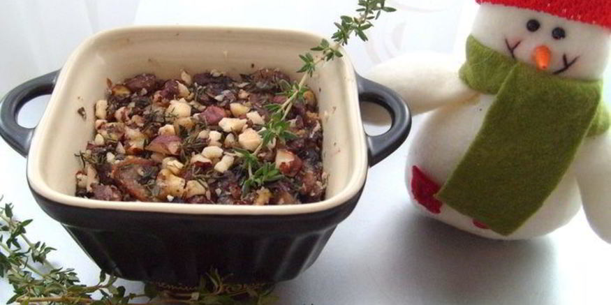 Рецепт жаркого из грибов, каштанов и фундука