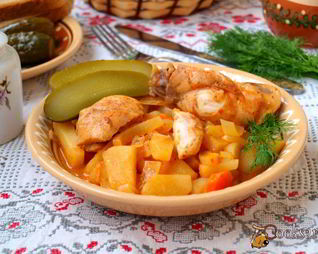 Жаркое из кролика в казане