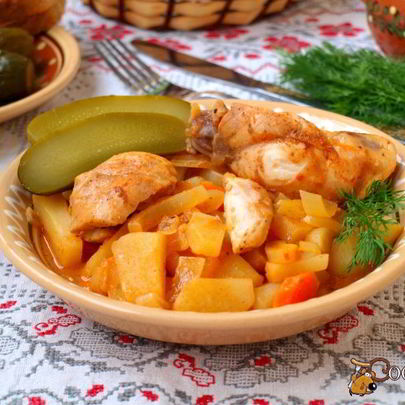 Жаркое из кролика в казане