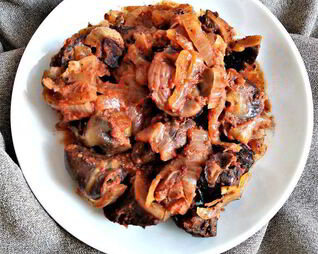 Жаркое из куриных потрошков