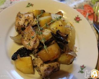 Жаркое из курицы с овощами