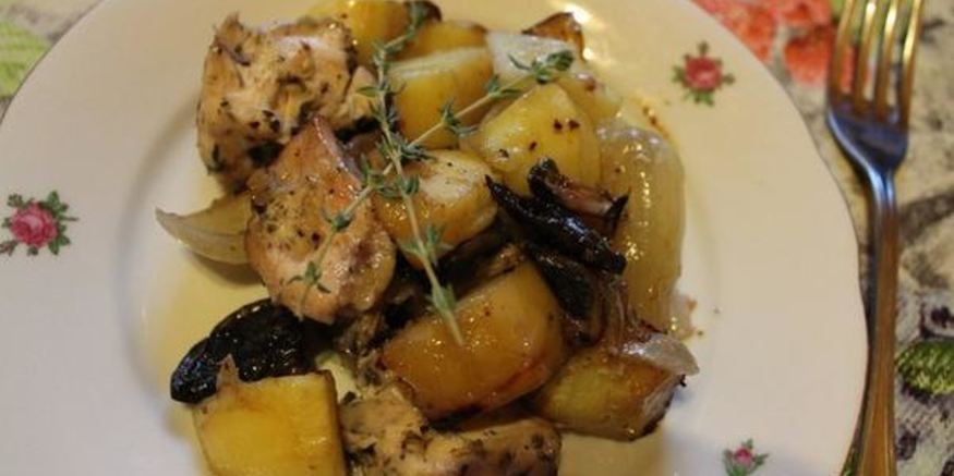 Рецепт жаркого из курицы с овощами