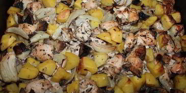 жаркое из курицы с овощами