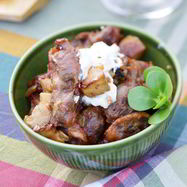 Рецепт Жаркого из сердечек с белыми грибами