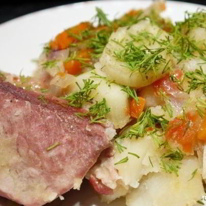 Жаркое из свинины с картофелем