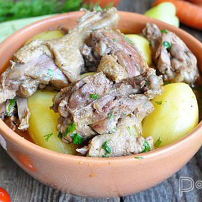 Жаркое из утки с картофелем