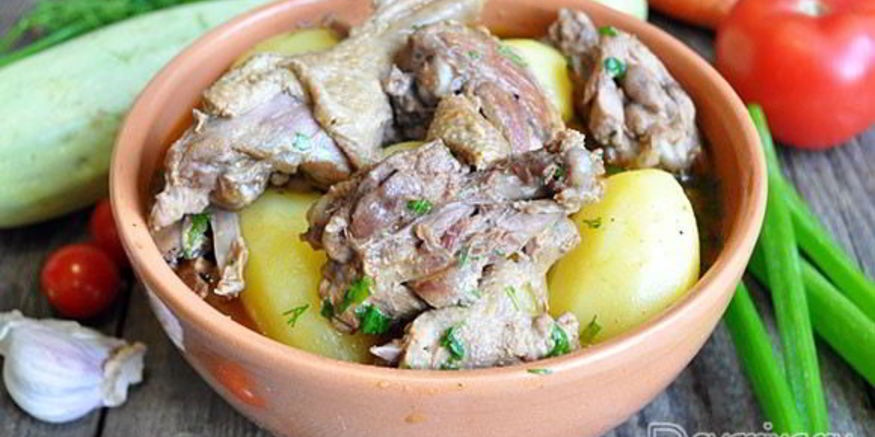 Рецепт жаркого из утки с картофелем