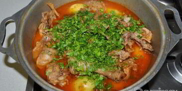 жаркое из утки с картофелем