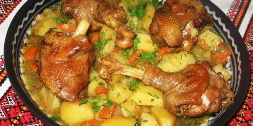 Рецепт жаркого из утки в духовке