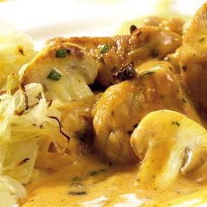 Жаркое по-охотничьи с квашеной капустой