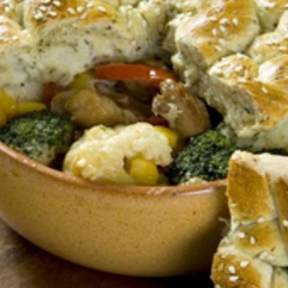 Жаркое с ароматной крышечкой