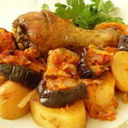 Рецепт Жаркого с баклажанами и картошкой