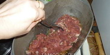 жаркое с грибами и печенью