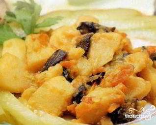 Жаркое с грибами