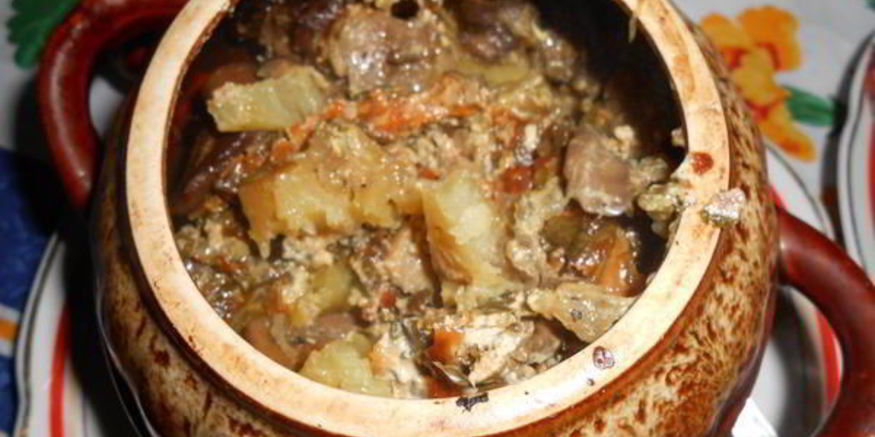 Рецепт жаркого в горшочках