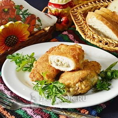 Куриные зразы с грибами