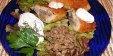 зразы из фарша с грибами