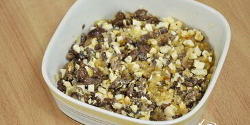 зразы с грибами, луком и яйцом