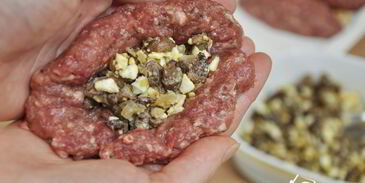 зразы с грибами, луком и яйцом