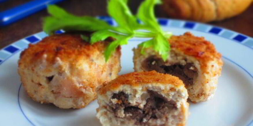 Рецепт зраз с куриной печенью и орехами