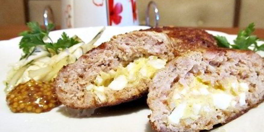 Рецепт зраз с сыром и яйцом