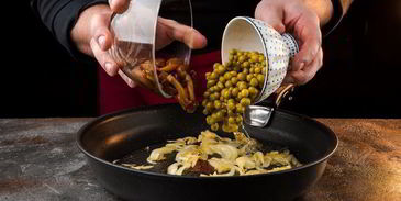 ароматная каша с лесными грибами