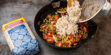 ароматная каша с лесными грибами