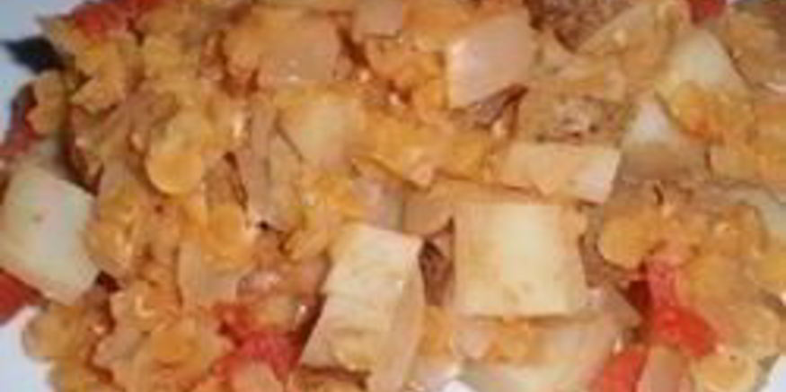 Рецепт гороховой каши с картофелем и колбасой