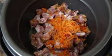 гороховая каша с мясом в мультиварке