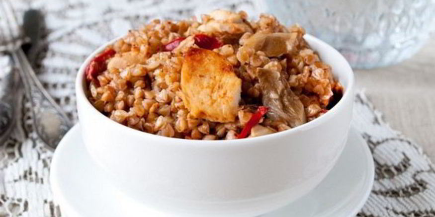 Рецепт гречки по-купечески с мясом в сковороде