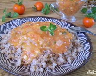 Гречка под соусом