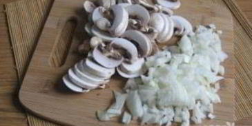 гречка с грибами и луком