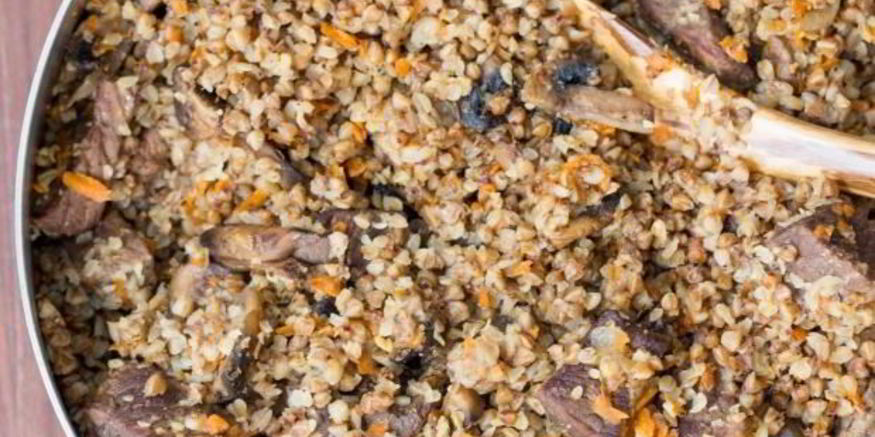 Рецепт гречки с грибами и мясом