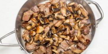 гречка с грибами и мясом