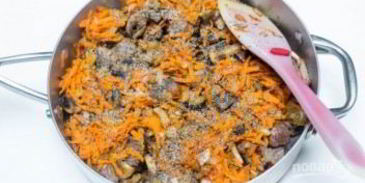 гречка с грибами и мясом