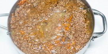 гречка с грибами и мясом