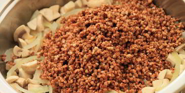 гречка с грибами и семечками