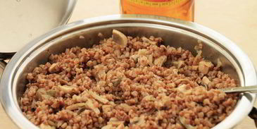 гречка с грибами и семечками