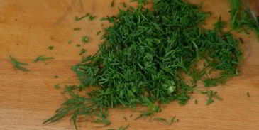 гречка с грибами, луком и укропом