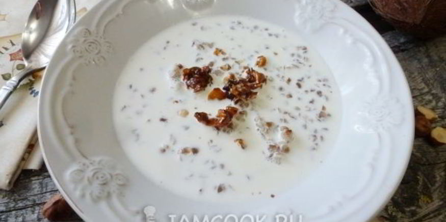 Рецепт гречки с кокосовым молоком и фундуком