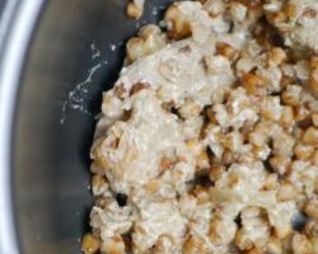 Гречка с куриной печенью в мультиварке