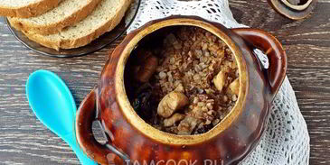 гречка с курицей в горшочке в духовке